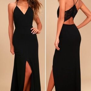 Lulu's Story of a Starry Night Black Dress L